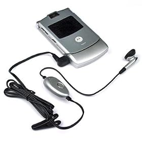 Earbud Headset with On/Off Button For Motorola RAZR V3, V3c, V3m, V3i, V3t, V3e, V3r, PEBL U6, SLVR L7, L6, L2, L7c KRZR K1, K1m, Q, V190, V195, V360, V323, V325, V365, W315, RIZR Z3, MOTORAZR V3xx, MOTORAZR maxx Ve, W385, Q9h