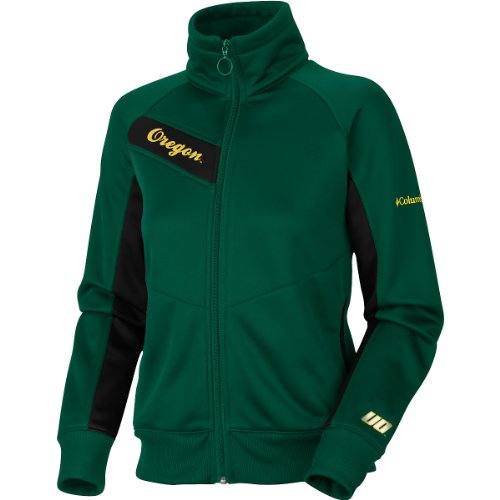 Columbia NCAA Womens Oregon Ducks Velocity Trackster (Forest, Black, X-Large)