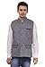 Routeen Grey Casual Formal wear Waistcoat Linen Jacket for Men RS.1093.00