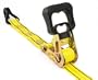 ProGrip 350701 Yellow Webbing 16' x 1-1/2" Standard Duty Ratchet with Large Sure Grip Bar Handle