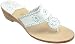 Jack Rogers Navajo Mid Wedge Women's White Leather Thong Sandals