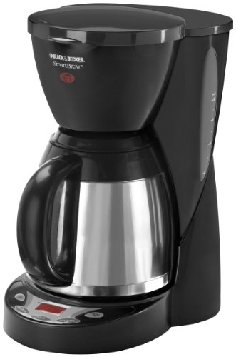 Black & Decker DCM2590 SmartBrew 8-Cup Drip Coffeemaker with Thermal Carafe, Black