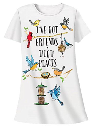 Nightshirt with Birds All Cotton Ive Got Friends in High Places