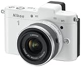Nikon 1 V1 Systemkamera (10 Megapixel, 7,5 cm (3 Zoll) Display) weiß inkl 1 NIKKOR VR 10-30 mm Objektiv