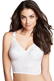Traditional Firm Control Floral Embroidered Longline Bra