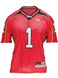 Maryland Terrapins -No. 1- Women's Red Under Armour Performance Replica Jersey