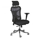 Balt 34434 Executive Chair,Adjustable Height/Headrest,28 in.x24 in.x51 in.,Black