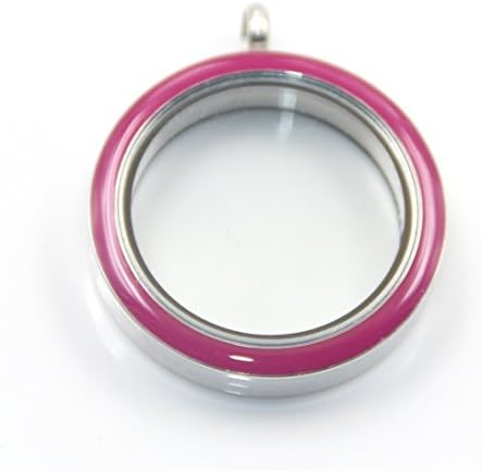 2014 newest 316L stainless steel rose red screw enamel interchangeable face memory glass twist floating living locket 30mm