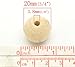 PEPPERLONELY Brand 50PC Natural Color Round Wood Spacer Beads 20mm(3/4 Inch)