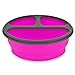 Smart Planet EC-34R3 Round 3-Compartment Collapsible Silicone Eco Meal Kit on The Go with Spork, Pink