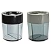 COSMOS 2 PCS (Gray and Black) Magnetic Top Paper Clip Dispensers Holders Boxes