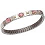 NOMINATION Thin Bracelet in stainless steel and 18k gold with three semiprecious natural stones (PINK TOURMALINE)