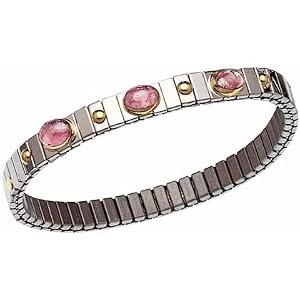 NOMINATION Thin Bracelet in stainless steel and 18k gold with three... by
