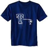 MLB Boys' Texas Rangers Change Up Short Sleeve Basic Tee (Deep Royal, X-Large)