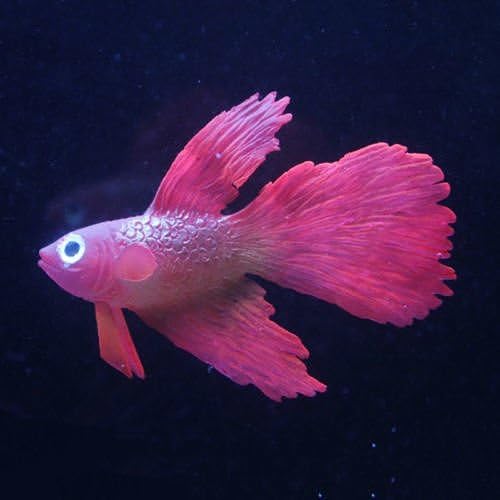 Rumble Fish Red Aquarium Fish Tank Landscape Decoration Glow Simulation Animal Plants Ornament no.43