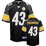 Troy Polamalu Youth Replica Jersey - Pittsburgh Steelers Jerseys (Black) Yth Small (6-8)