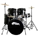 Tiger Rock Drum Kit Black - Black H/ware