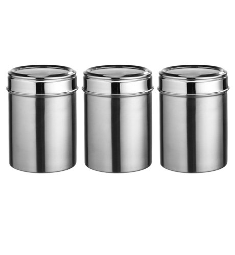 3 Stainless Steel Storage Jars