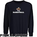 Oral Roberts Golden Eagles Youth Navy Blue Custom Sport Logo Applique Crew Neck Fleece Sweatshirt - (Medium)