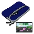 Premium Blue Glove Series Carrying Case + Clear Screen Protector for Garmin Nuvi 1450 1450LMT