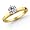 14k Yellow Gold 1.00 Carat Round Cut Cathedral Solitaire Diamond Engagement Ring (G-H ; SI1-2) Size 5