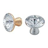 Swarovski Crystal Interior Door Knob, 2.13 inch by 2.64 inch, 988_CP