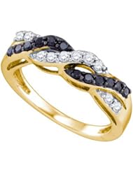 0.46CTW BLACK DIAMOND FASHION RING
