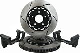 RacingBrake 2076-381-0 Open Slotted Finish Front OE Caliper Big Brake Kit for Acura NSX 324x28
