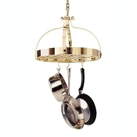 Dutch Crown Brass Rectangle Pot Rack by Enclume