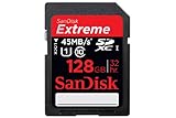 SanDisk SDSDX-128G-X46 Extreme HD-Video 128GB SDXC-Speicherkarte (45MB/s)