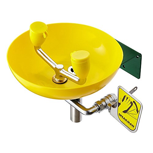 Emergency Eyewash Station Wall Mount Plastic Eye Wash Sink Safety Flush