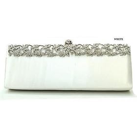 Click here to buy White My Dear Rhinestone Clutch Bag Handbag Purse by Sarahs Boutique.