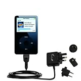 International Wall / AC Charger for the Apple iPod 80GB - Gomadic Brand w/ TipExchange Technology