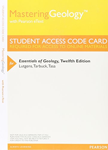 MasteringGeology with Pearson eText - Valuepack Access Card - For Essentials of Geology