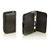 Stabile QUERTASCHE f�r Apple iPhone 4 & 4S / Leder / Tasche mit Metall Clip SCHWARZ