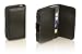 Stabile QUERTASCHE für Apple iPhone 4 & 4S / Leder / Tasche mit Metall Clip SCHWARZ