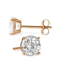0.70 CT Diamond Stud Earrings 14k Rose Gold (H-I, SI-2)