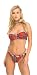  : Plaid Bra Top Bikini Pantie Set Ruffle Trim Santa Helper
