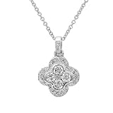 One of a Kind 14k White Gold 1/2ctw Round Brilliant Cut Diamond Necklace (GH/VS)