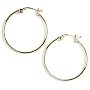 14k White Gold Polished Large Hoop Earrings