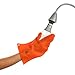 MASlife Silicone BBQ Oven Cooking Gloves- Heat Resistant - BBQ Grill- Waterproof, Camping, Indoor-Outdoor Grilling, High Temperature Work Gloves- Unisex - One Size Fit All- Orange(1 Pair)