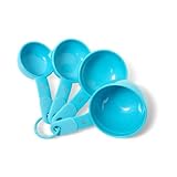 KitchenAid Classic Plastic Measuring Cups, Turquoise, Set of 4