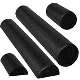 Black High Density Foam Rollers - Extra Firm - 6" x 36" FULL ROUND