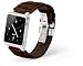 iWatchz STLDBRDYTP Timepiece Stainless Leather Watch Strap for iPod nano 6th Gen with Deploy (Dark Brown)