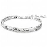JCPenney Sterling Silver Faith, Hope, Love Bracelet