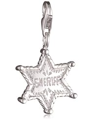 VINANI brand Germany 925 Sterling Silver Charm Pendant Sheriffs Star shiny HSTS