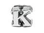 Zable(tm) Sterling Silver Open Initial 'K' Bead / Charm
