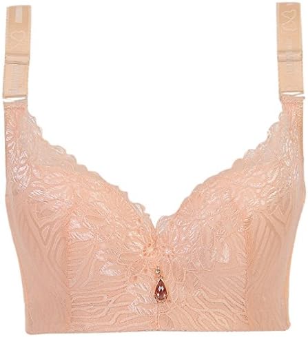 Golake Women Plus Size Adjustable Lace Bra Push Up Bras Sexy Underwear 107neiyi-Nude-95E/42E