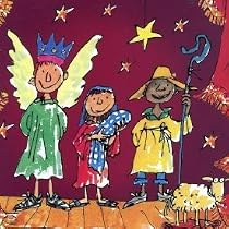Quentin Blake Charity Pack of 8 Shelter and St Mungos Christmas Cards - Nativity Play