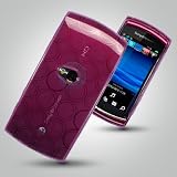 Brand new Sony Ericcson Vivaz Purple Circles design/pattern Gel case/skin with pack of 6 screen protectors from Gadgetwarehouse Mobile Phone Accessories